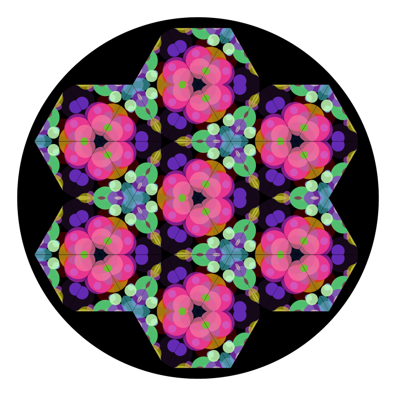 kaleidoscope image with 3 mirrors